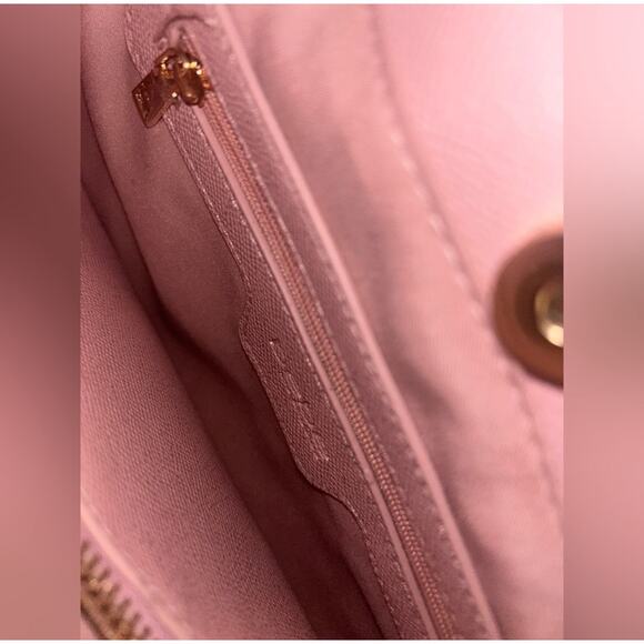 NWT BEBE Los Angeles Women's Evie Crossbody Satchel Bag Pearl Pink SAME DAY SHIP - Picture 7 of 8